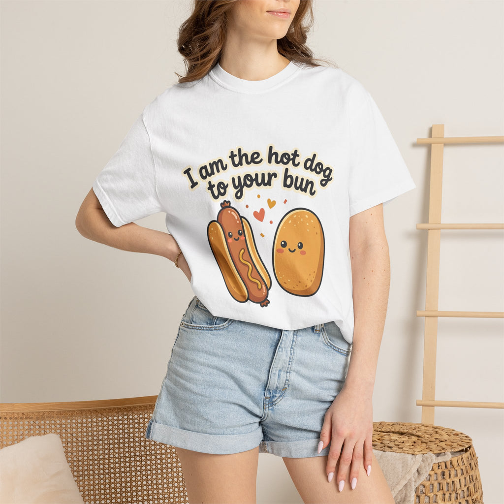 Kawaii "I Am the Hot Dog to Your Bun" Graphic T-Shirt