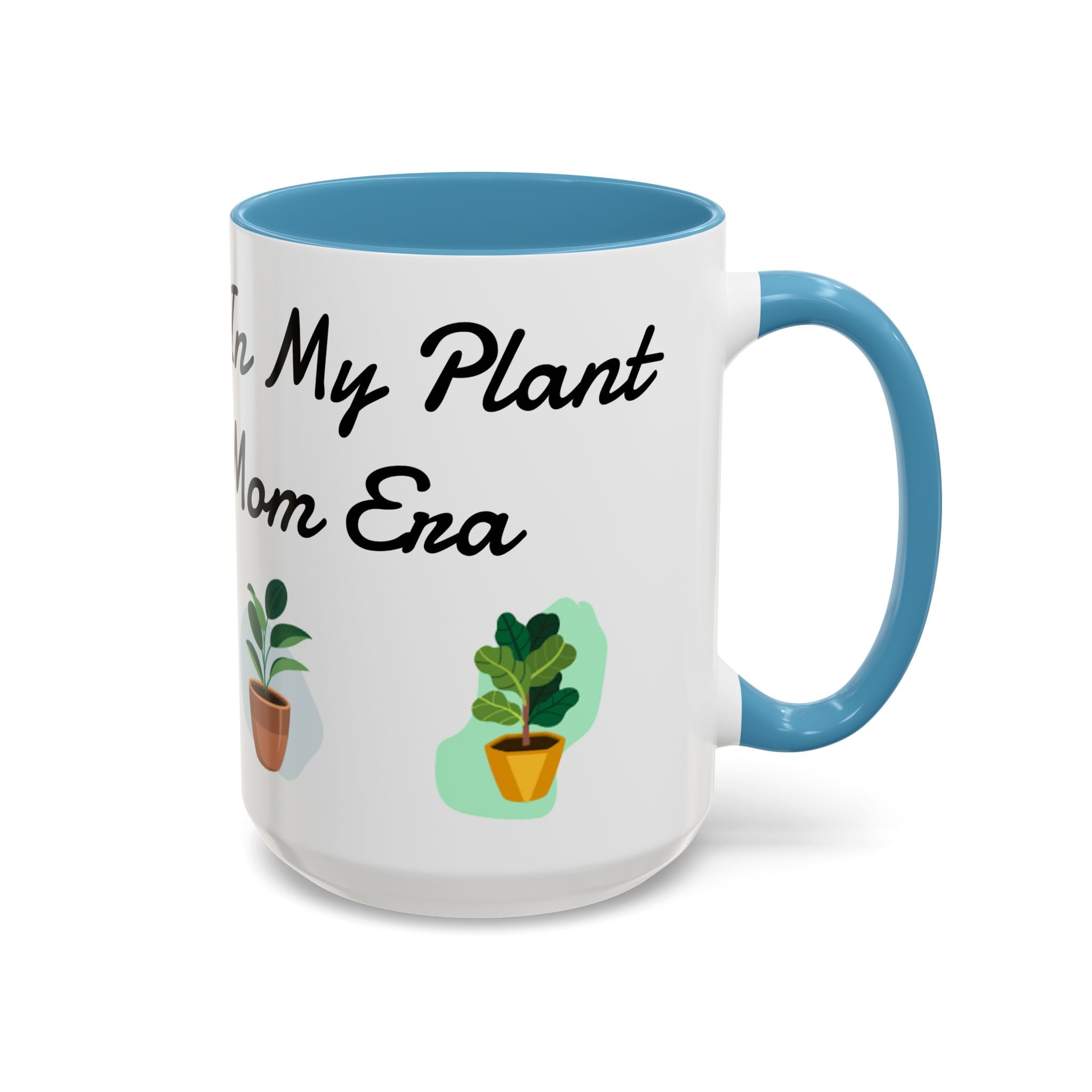 Plant Mom Coffee Mug – "In My Plant Mom Era" Accent Mug with Cute Potted Plants