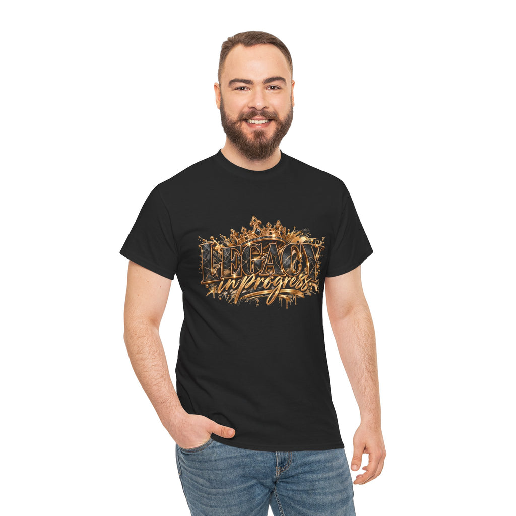 T-Shirt — ‘Legacy in Progress’ Gold Crown Graphic