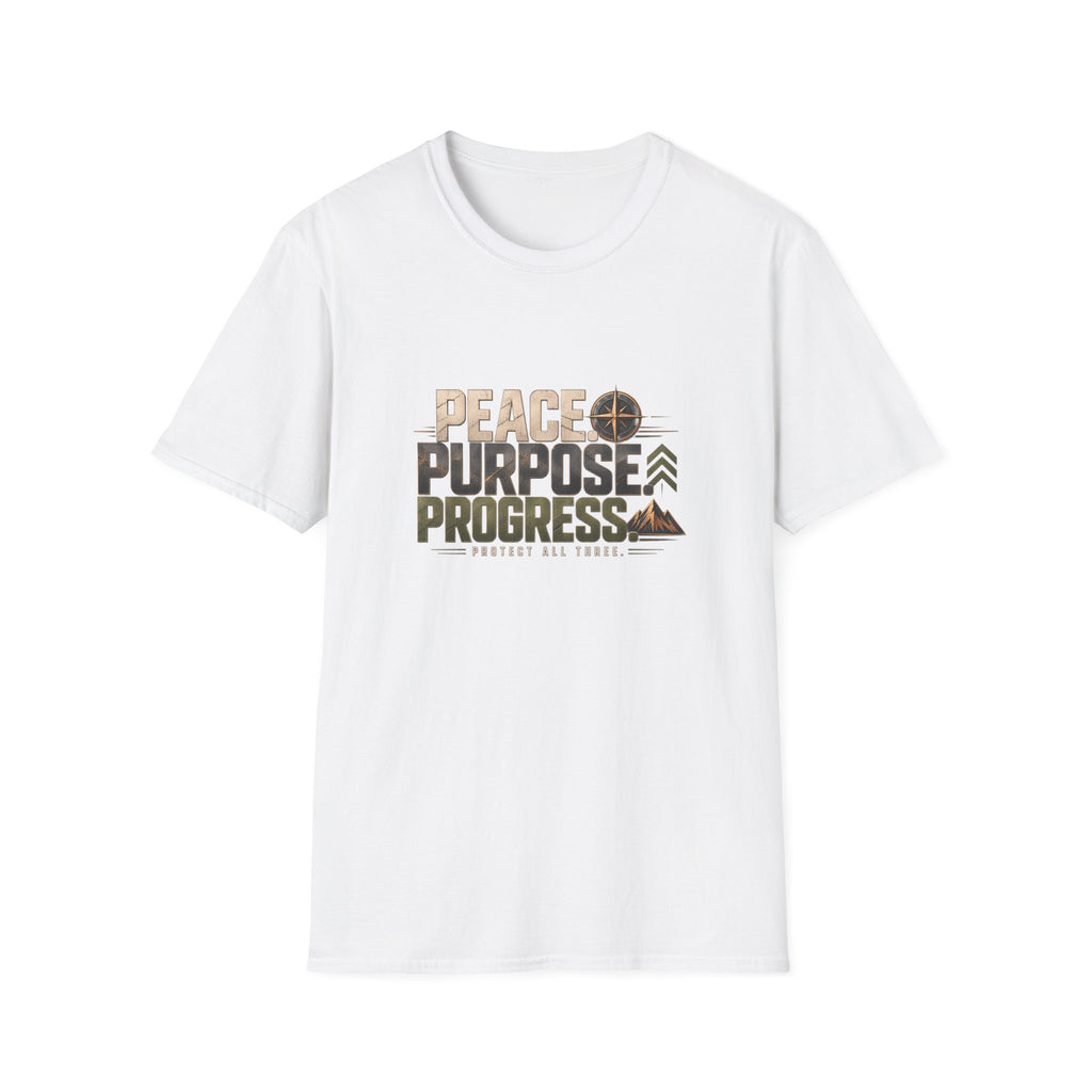 Peace Purpose Progress T-Shirt — Motivational Graphic Tee
