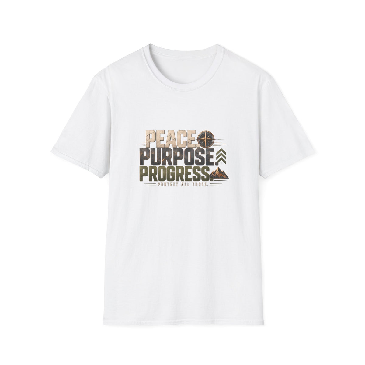 Peace Purpose Progress T-Shirt — Motivational Graphic Tee