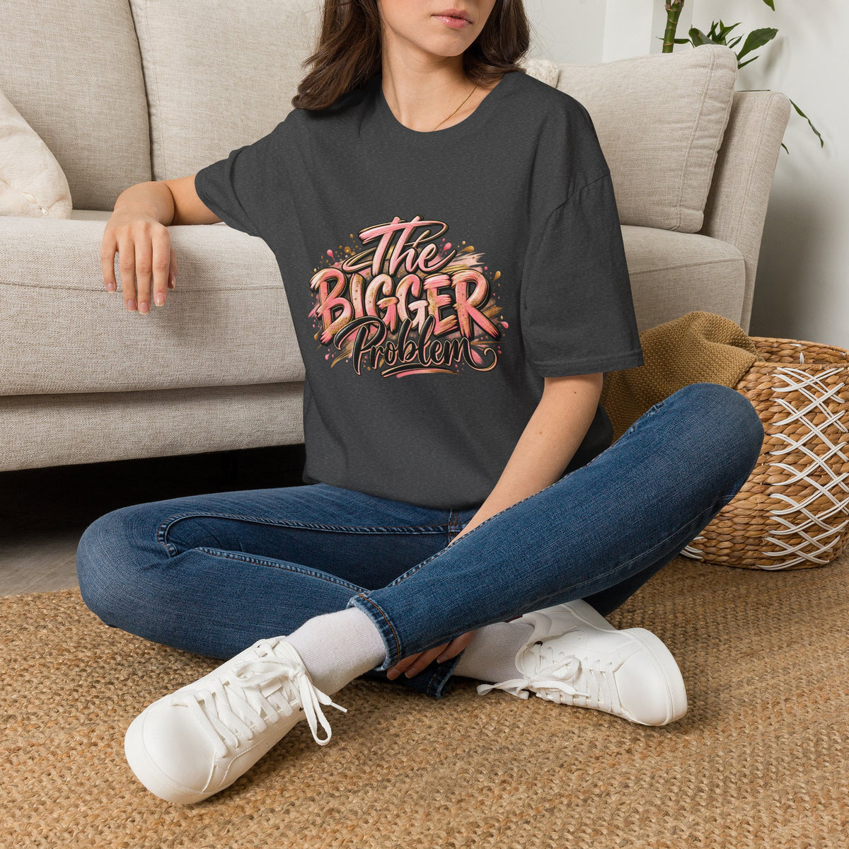 The Bigger Problem T-Shirt – Retro Graffiti Quote Tee