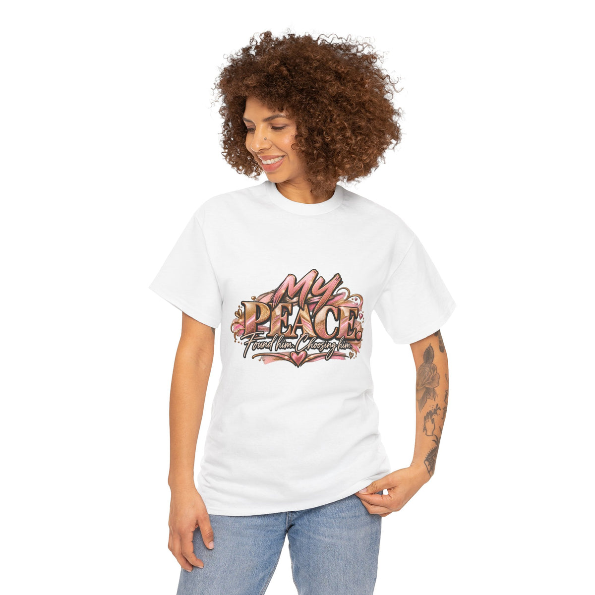 T-Shirt — "My Peace" Floral Graphic Tee