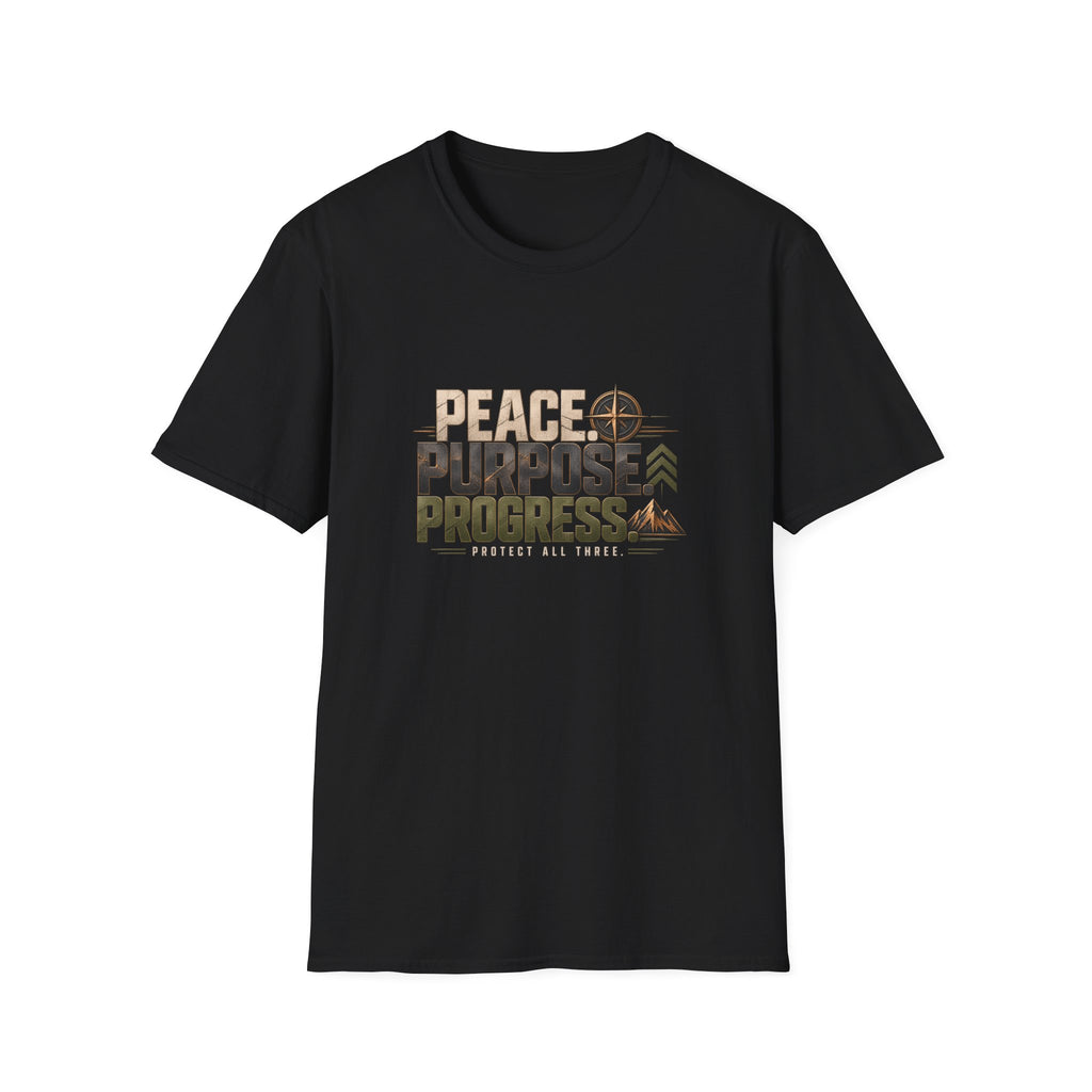Peace Purpose Progress T-Shirt — Motivational Graphic Tee