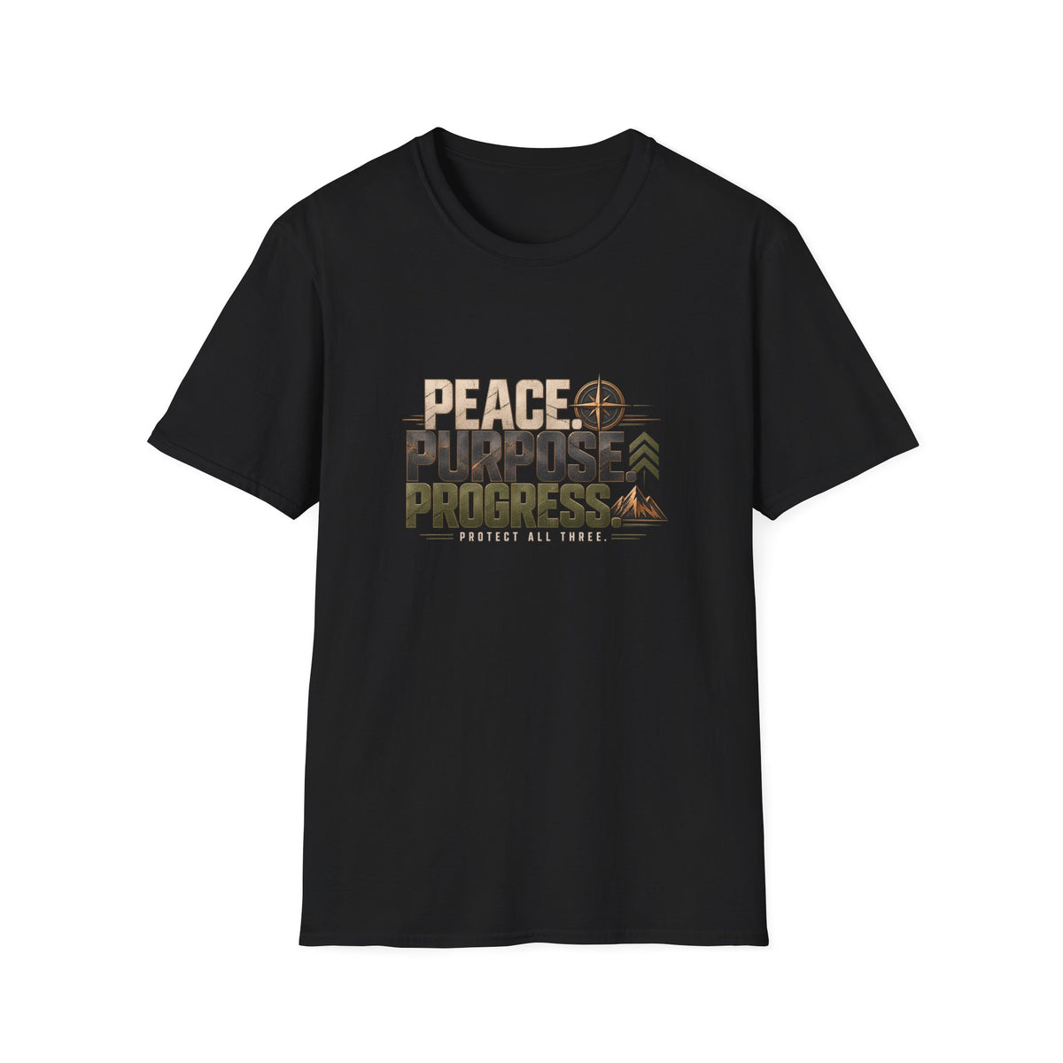 Peace Purpose Progress T-Shirt — Motivational Graphic Tee