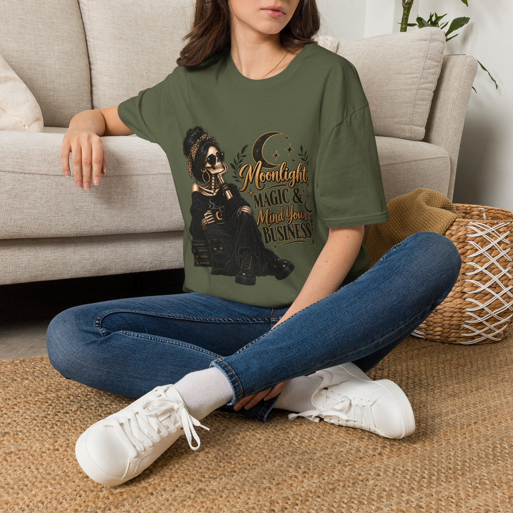 Moonlight Magic & Manifestation T-Shirt — Spiritual Witchy Graphic Tee