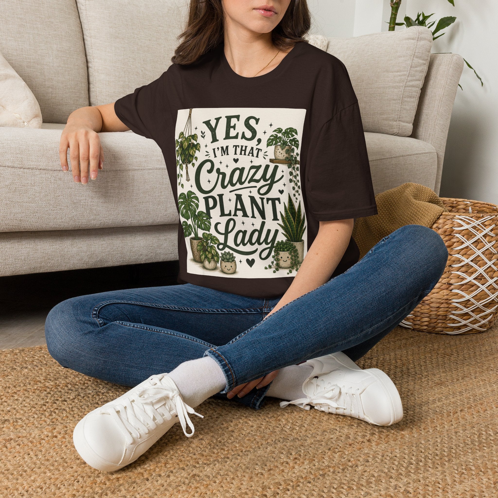 Plant Lady T-Shirt — "Yes I’m That Crazy Plant Lady" Graphic Tee