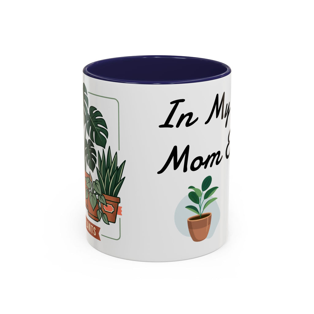 Plant Mom Coffee Mug – "In My Plant Mom Era" Accent Mug with Cute Potted Plants