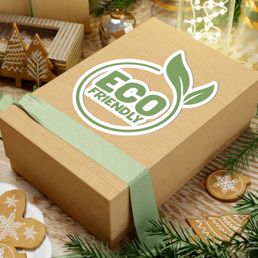 Eco Friendly Kiss-Cut Sticker — Green Leaf Sustainable Decal