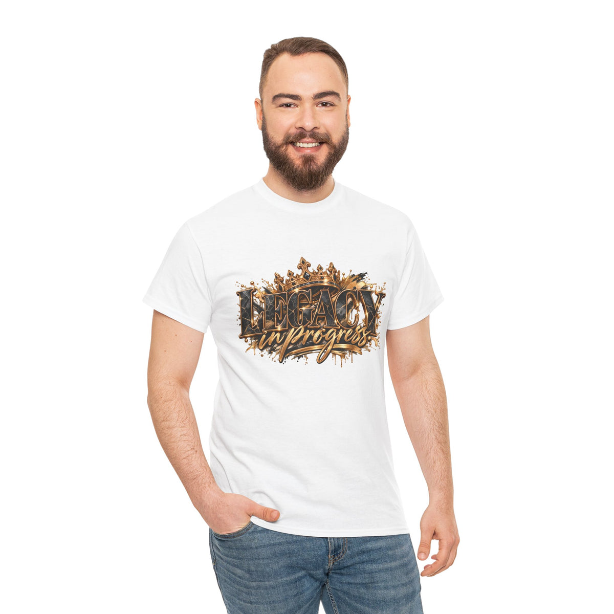 T-Shirt — ‘Legacy in Progress’ Gold Crown Graphic