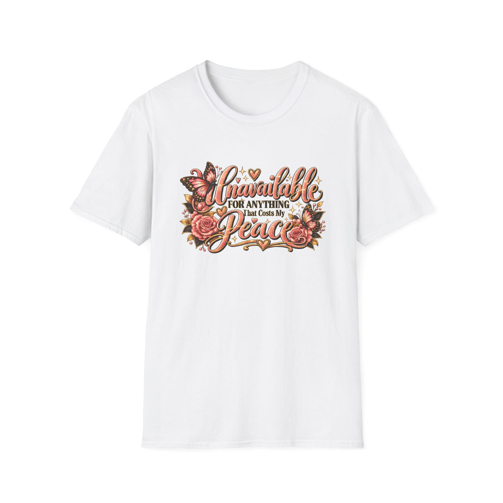 T-Shirt — "Beautiful for Anything That Costs Me Peace" Floral Graphic Tee