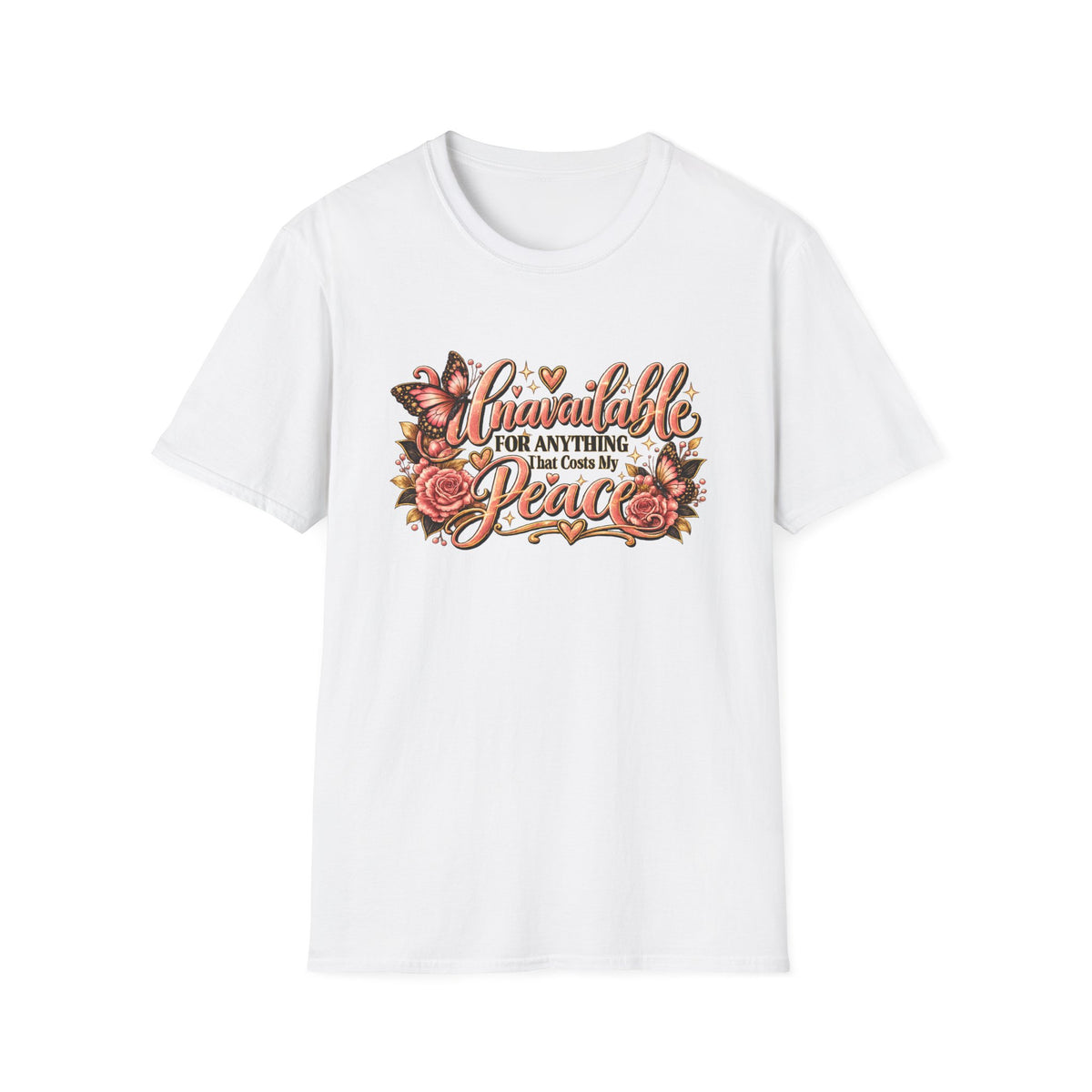 T-Shirt — "Beautiful for Anything That Costs Me Peace" Floral Graphic Tee
