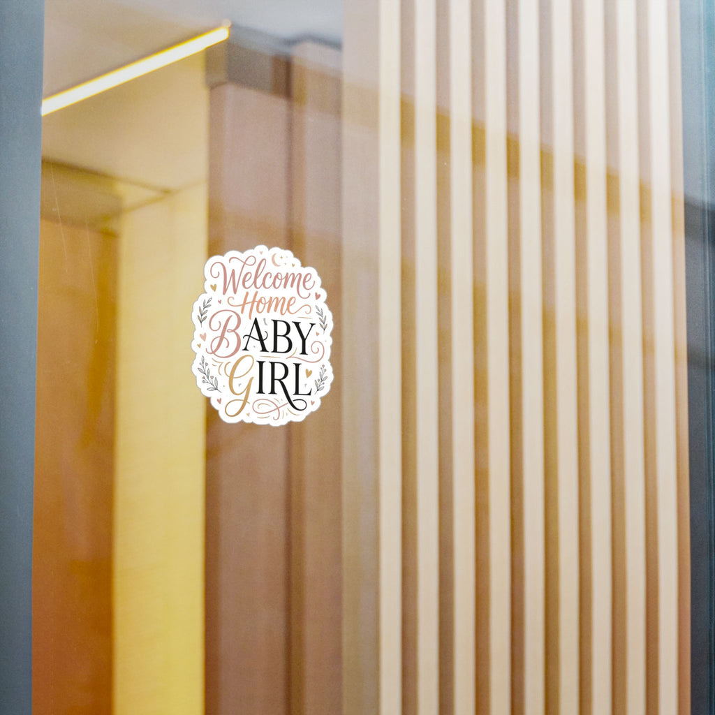 Welcome Home Baby Girl Vinyl Decal