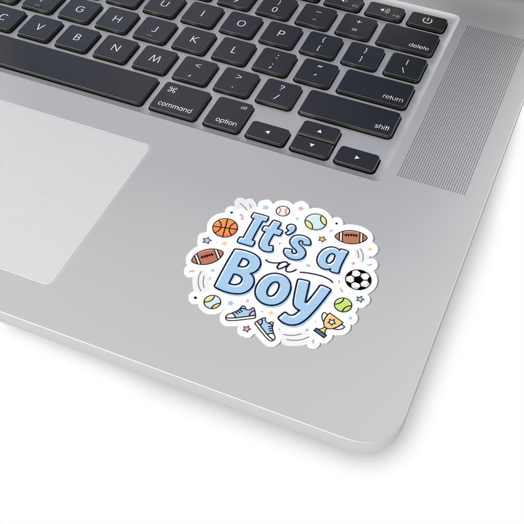It’s a Boy Sports Baby Shower Sticker — Gender Reveal Kiss-Cut Decal
