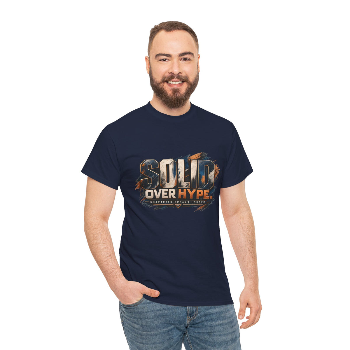 Solid Over Hype Graphic Tee — Streetwear Gaming Statement Shirt