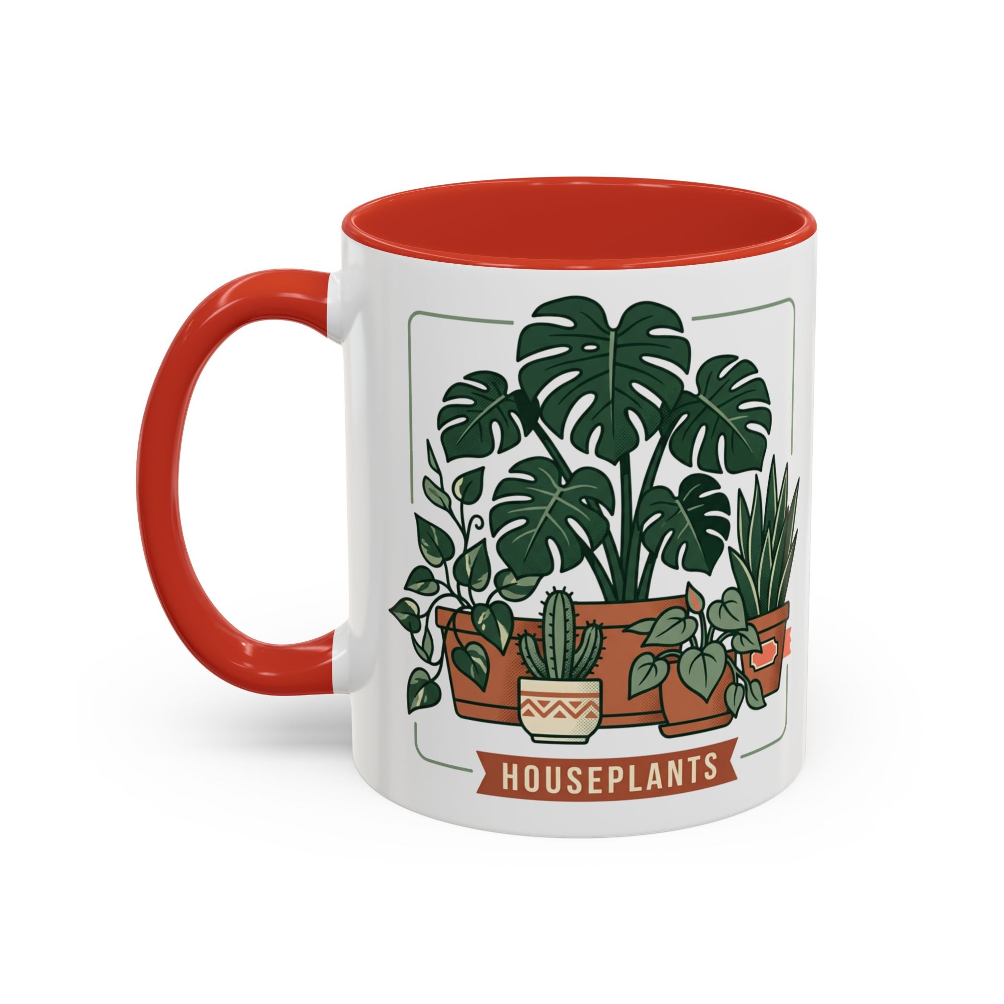 Plant Mom Coffee Mug – "In My Plant Mom Era" Accent Mug with Cute Potted Plants