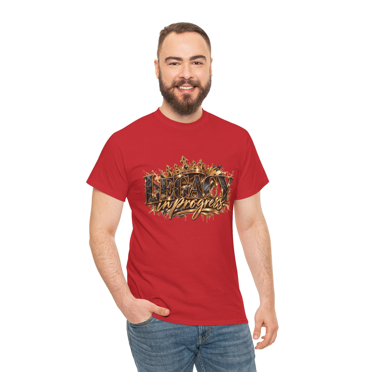T-Shirt — ‘Legacy in Progress’ Gold Crown Graphic