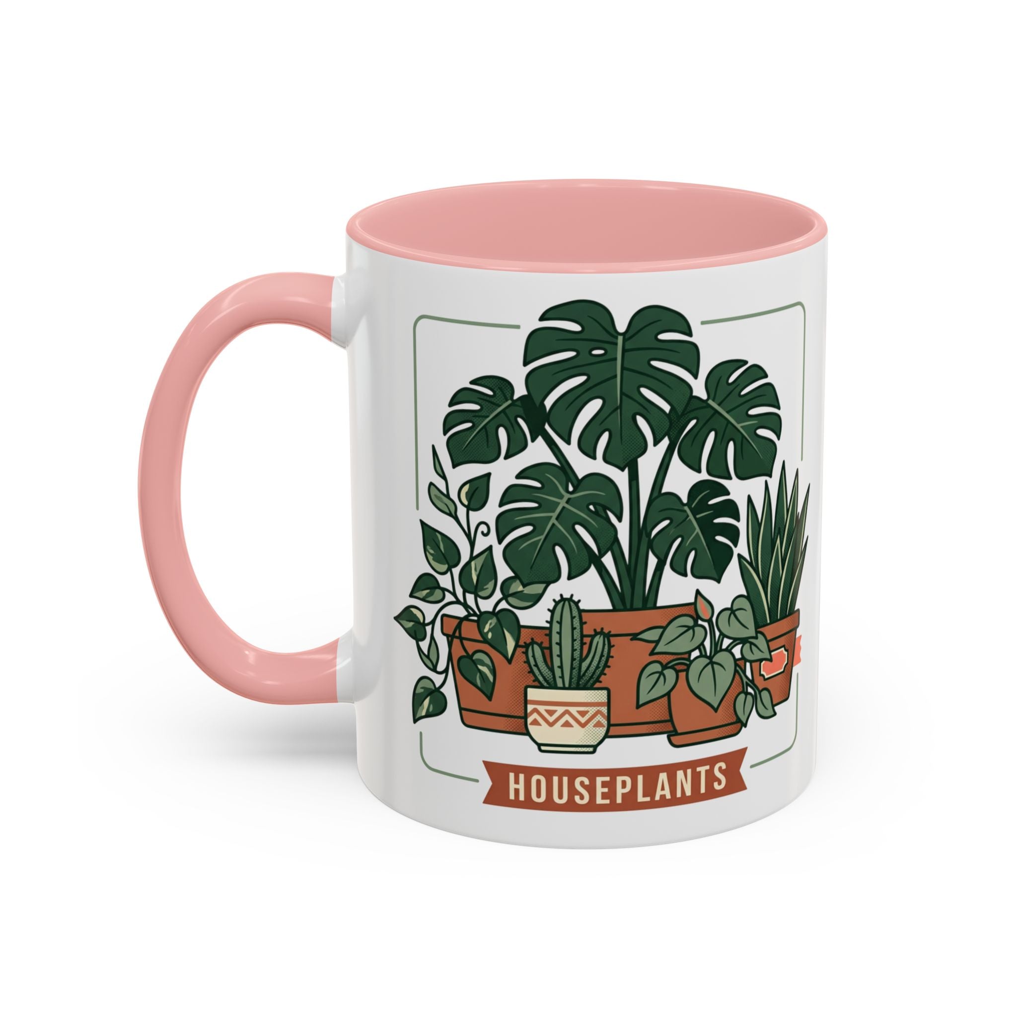 Plant Mom Coffee Mug – "In My Plant Mom Era" Accent Mug with Cute Potted Plants