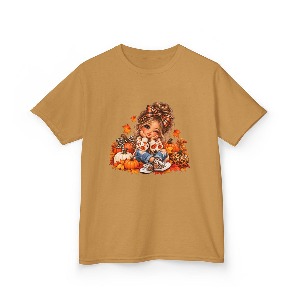 Kids Autumn Harvest Girl Thanksgiving T-Shirt