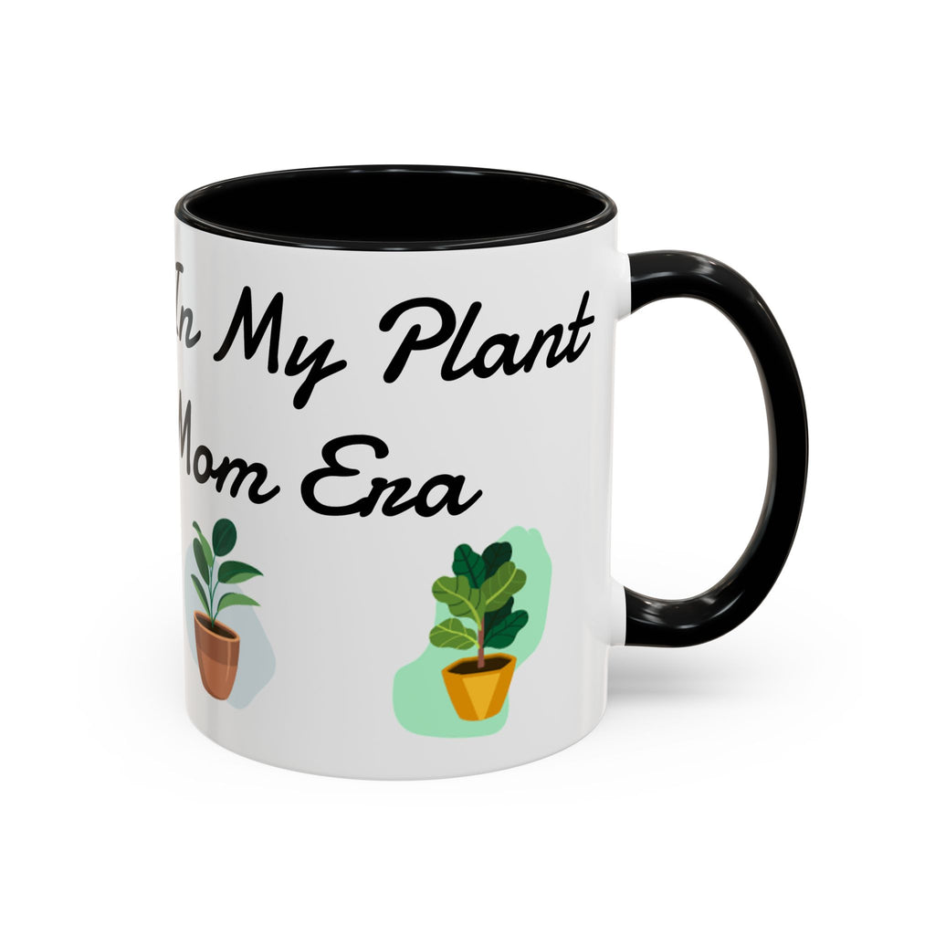 Plant Mom Coffee Mug – "In My Plant Mom Era" Accent Mug with Cute Potted Plants