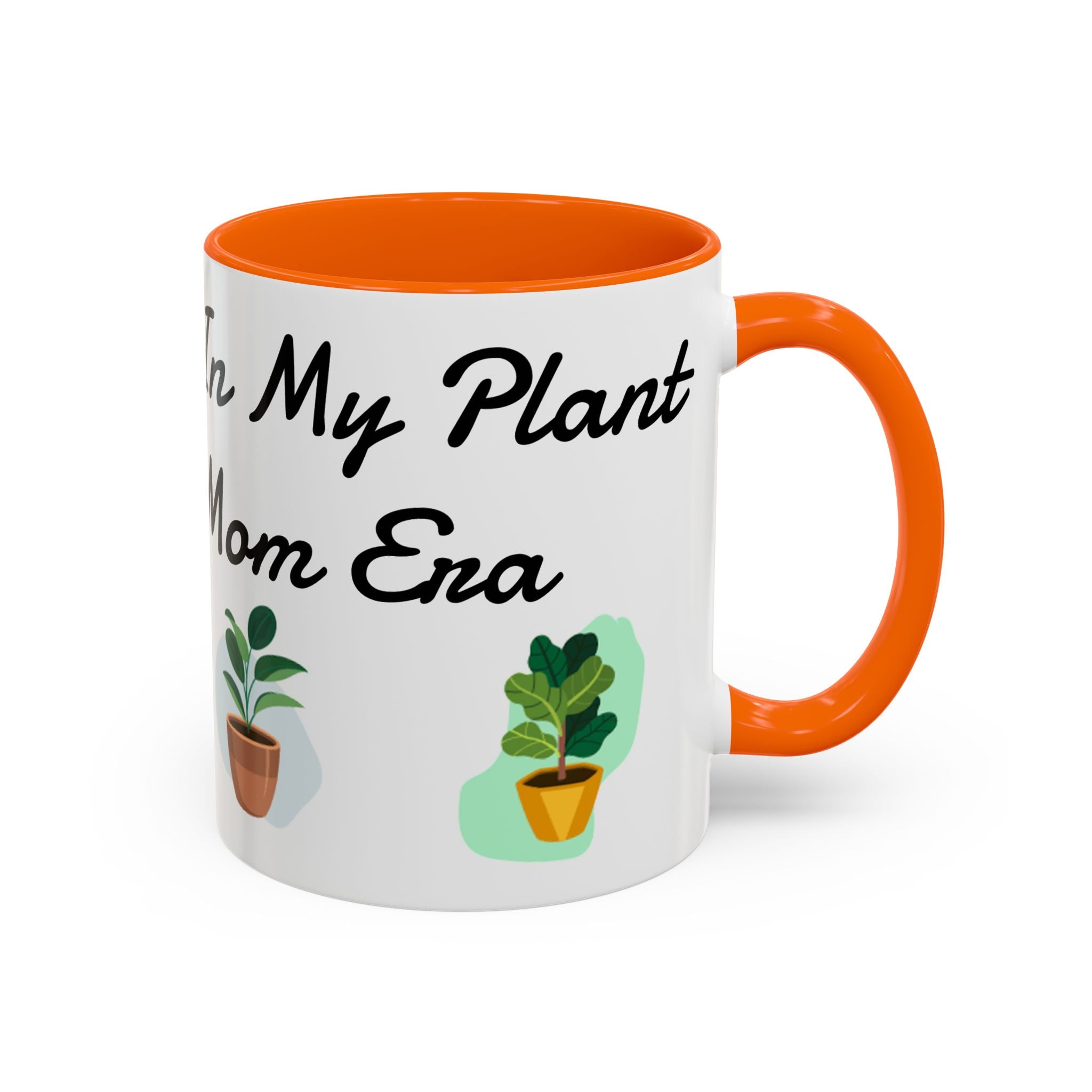 Plant Mom Coffee Mug – "In My Plant Mom Era" Accent Mug with Cute Potted Plants