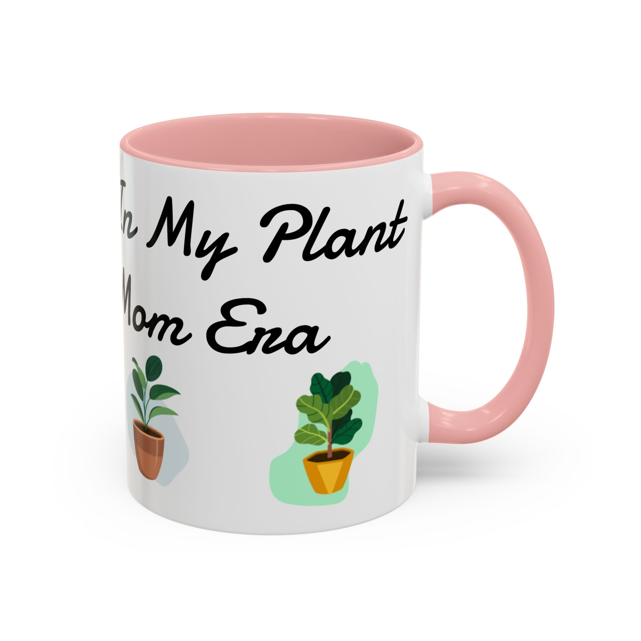 Plant Mom Coffee Mug – "In My Plant Mom Era" Accent Mug with Cute Potted Plants