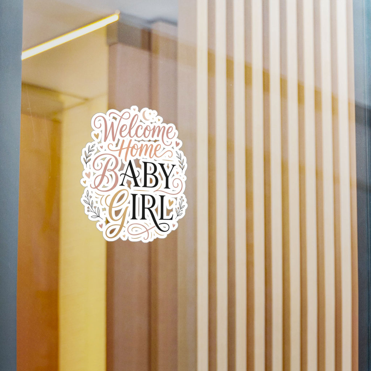 Welcome Home Baby Girl Vinyl Decal