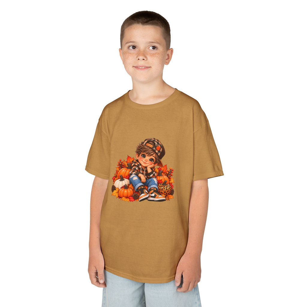 Kids Autumn Harvest Girl Heavy Cotton Tee