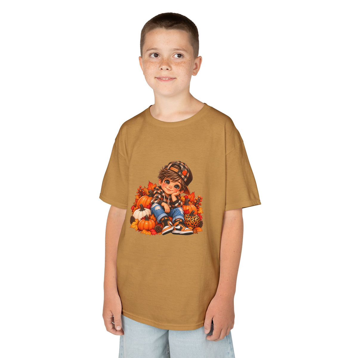 Kids Autumn Harvest Girl Heavy Cotton Tee