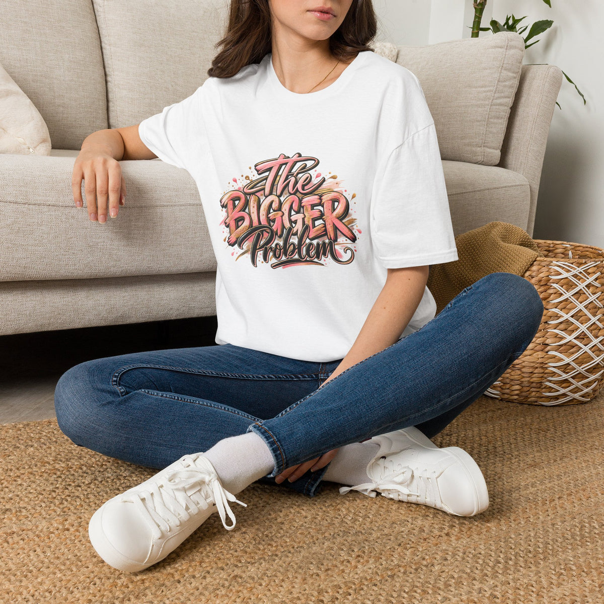 The Bigger Problem T-Shirt – Retro Graffiti Quote Tee