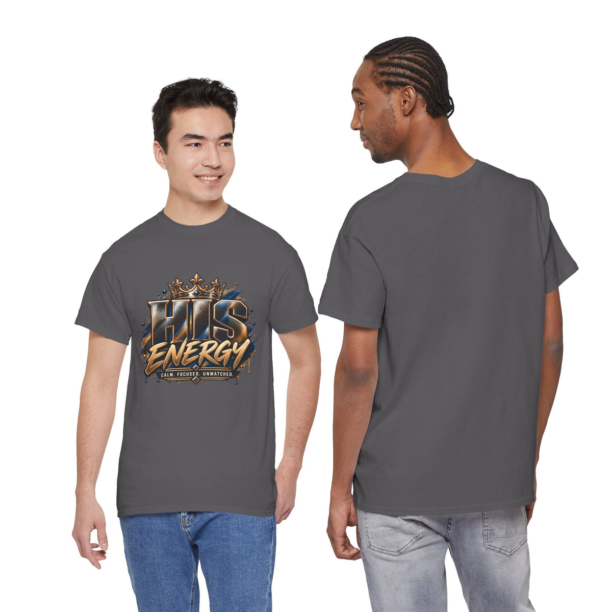 HIS Energy Graphic Tee — Bold Faith-Inspired Crown Design