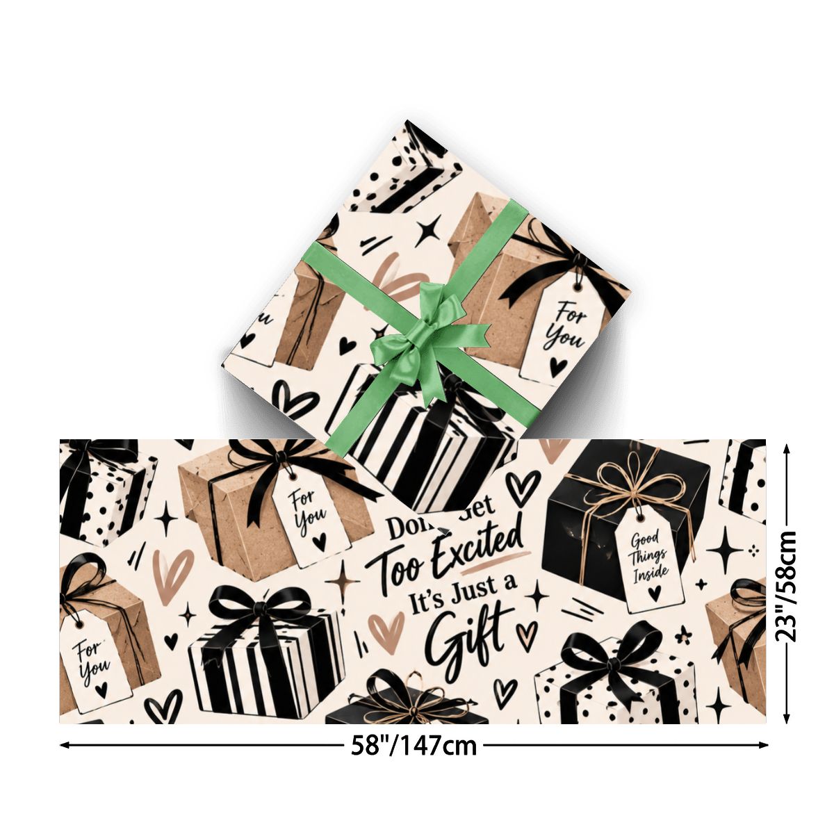 3Pack Gift Wrapping Paper its just a gift