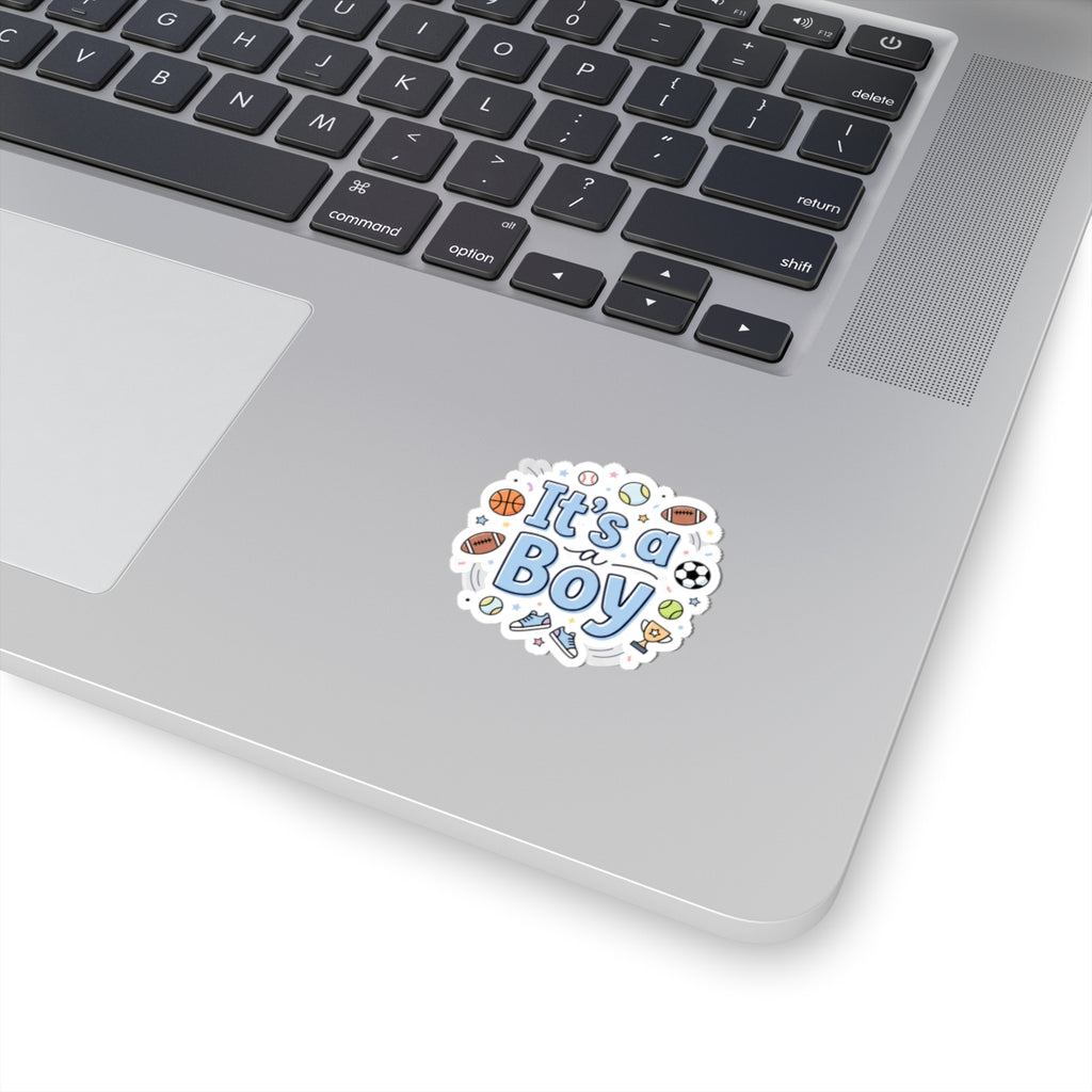 It’s a Boy Sports Baby Shower Sticker — Gender Reveal Kiss-Cut Decal