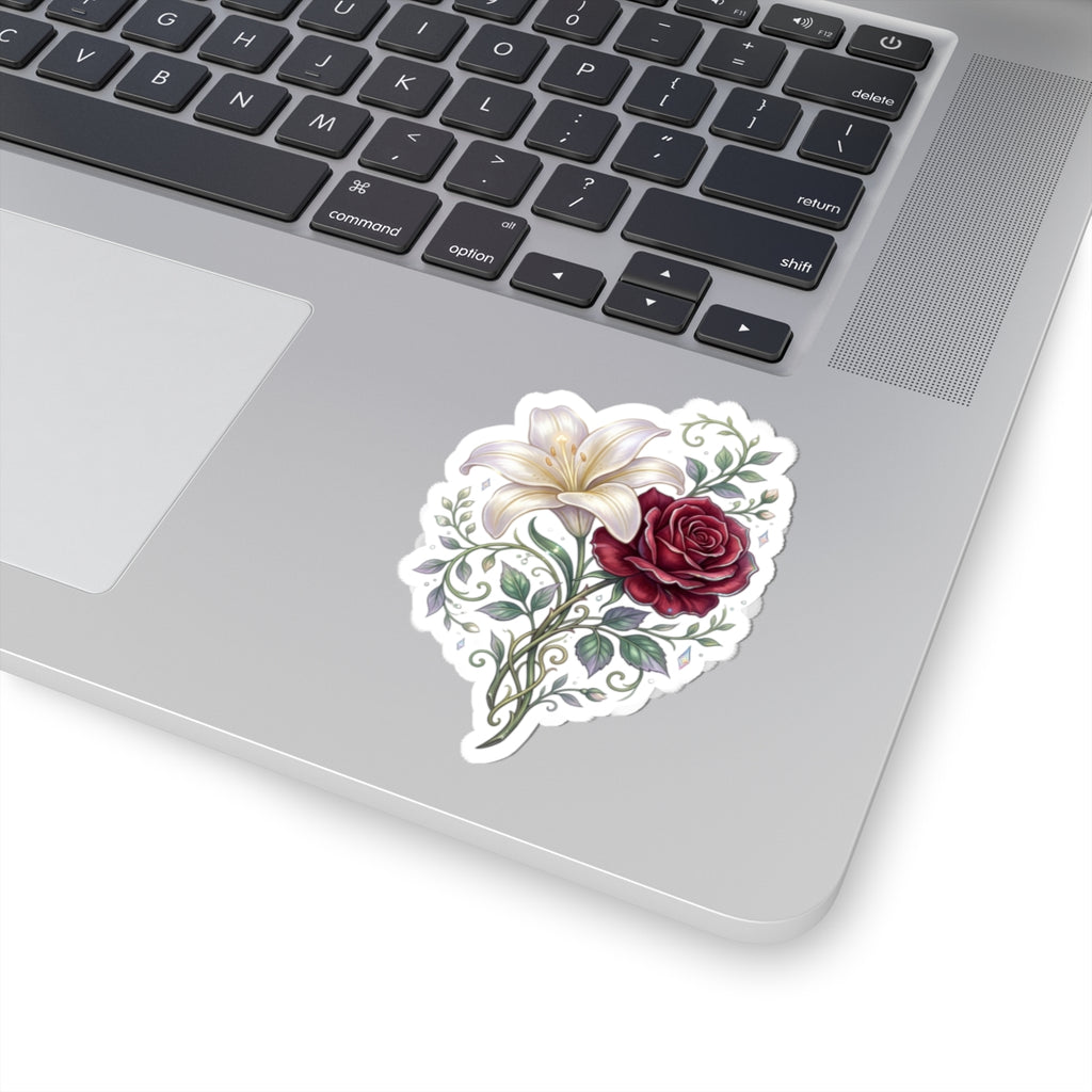 Floral Lily & Rose Kiss-Cut Sticker