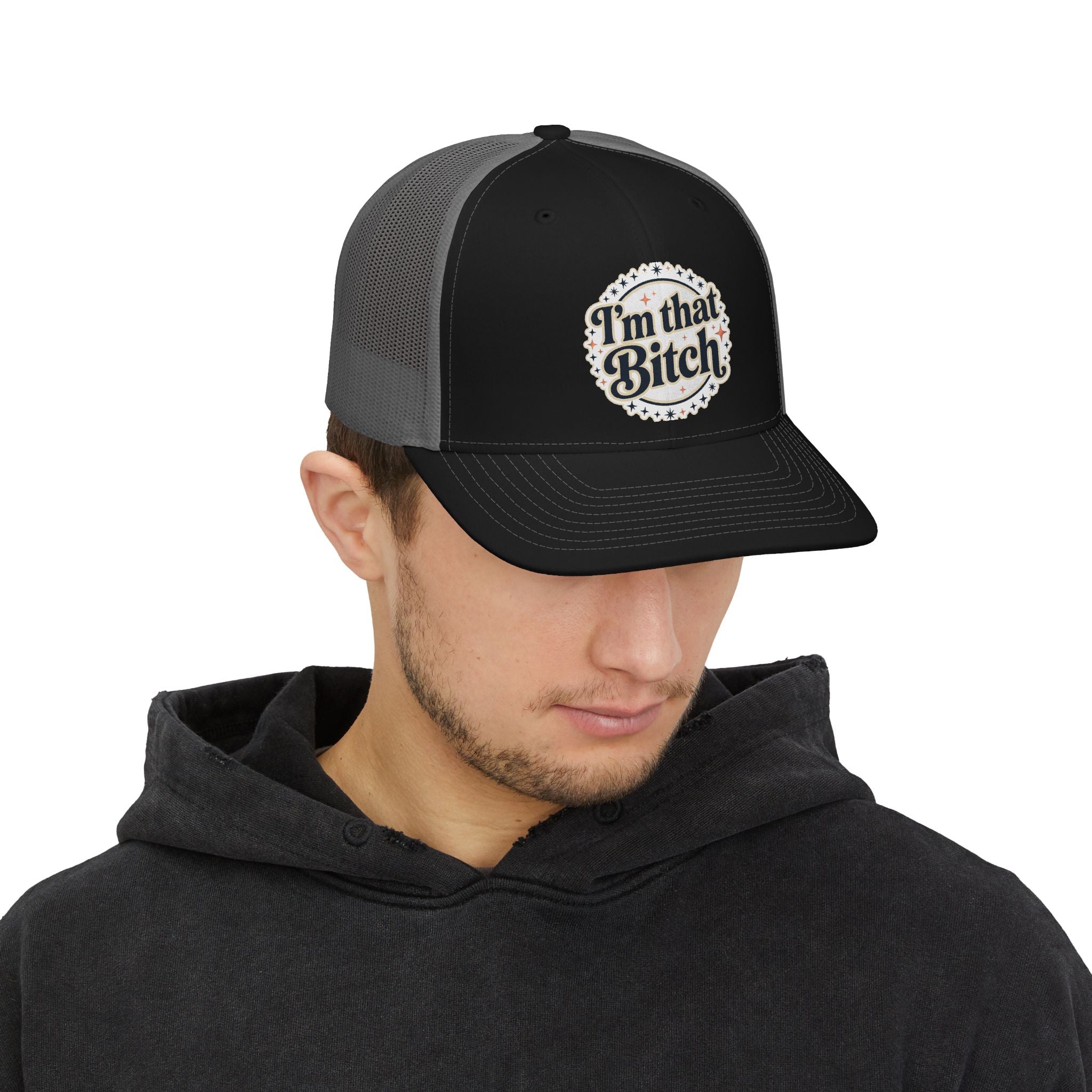 I'm That Bitch Snapback Trucker Cap — Bold Retro Script Mesh Hat