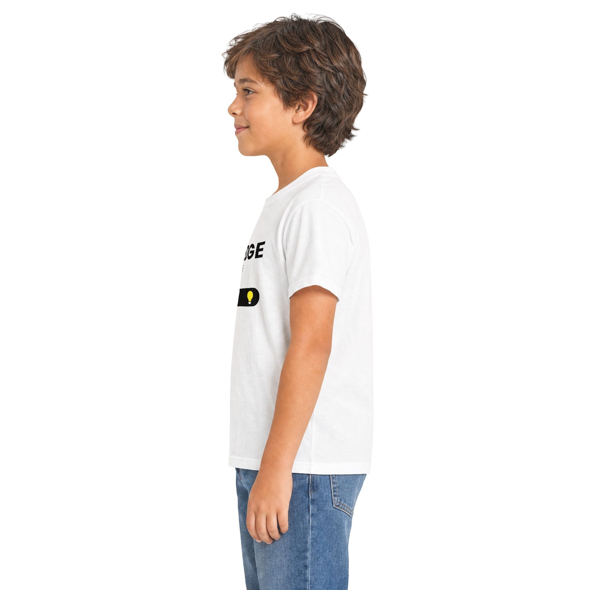 Kids Tee — "Knowledge Powered by Google" Search Bar Shirt