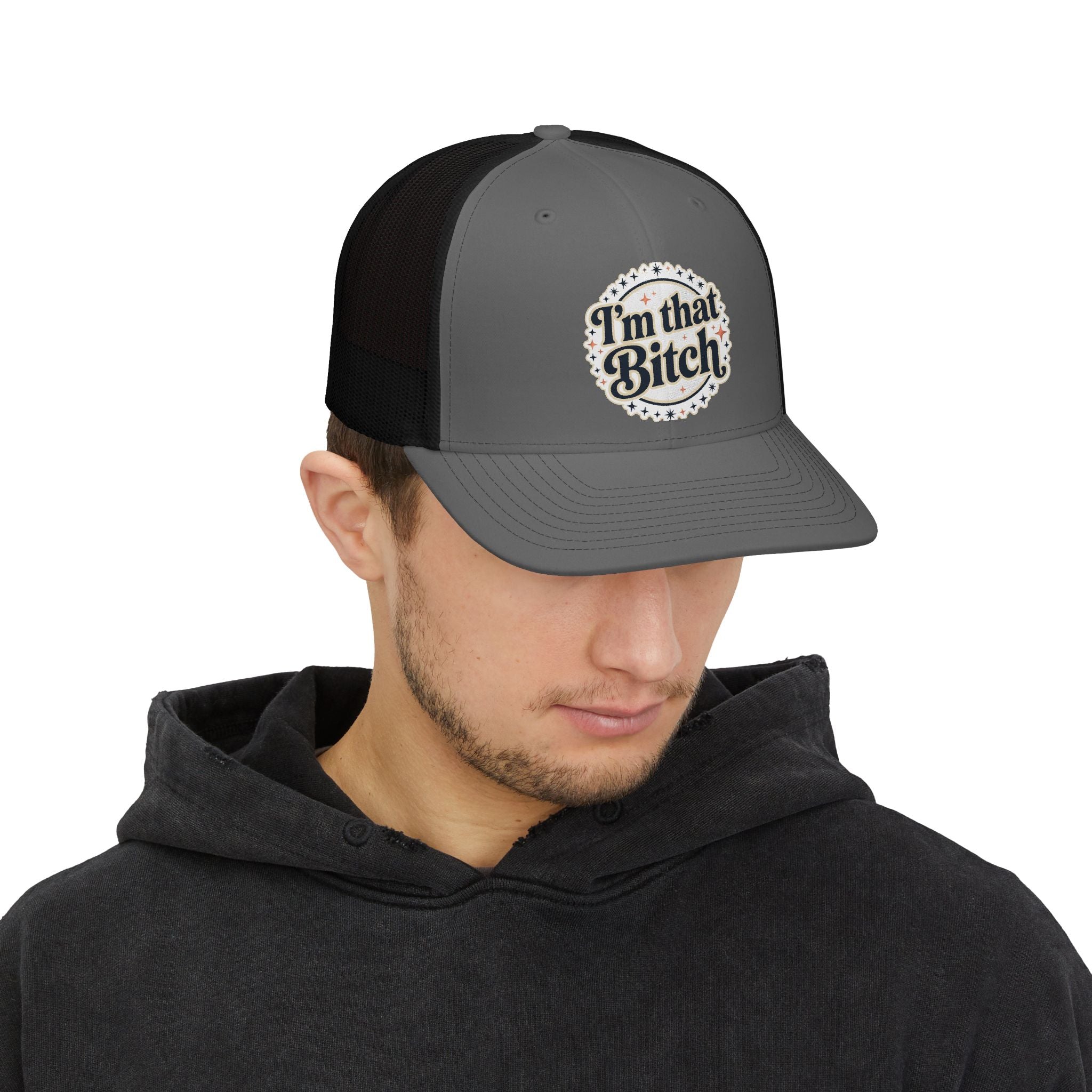 I'm That Bitch Snapback Trucker Cap — Bold Retro Script Mesh Hat