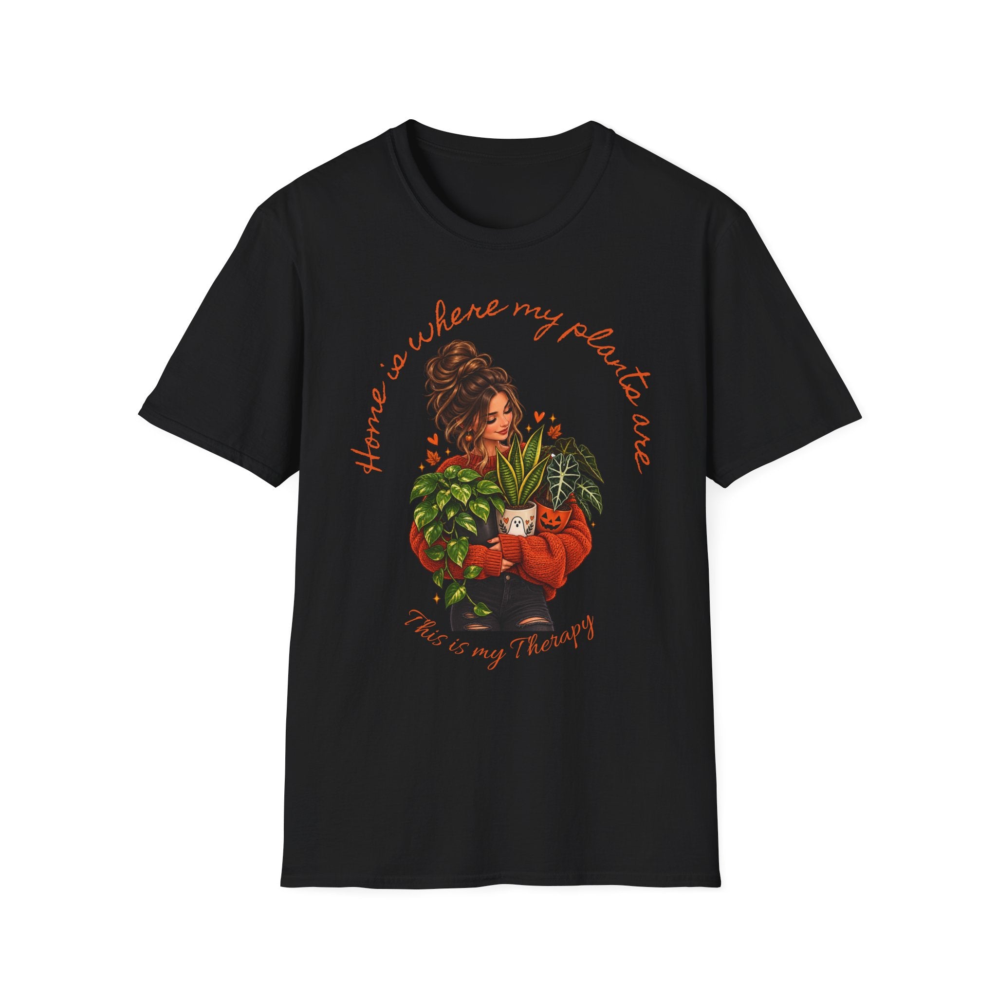 Plant Mom Graphic T-Shirt — “Home is Where My Plants Are” Cozy Plant Lover Tee
