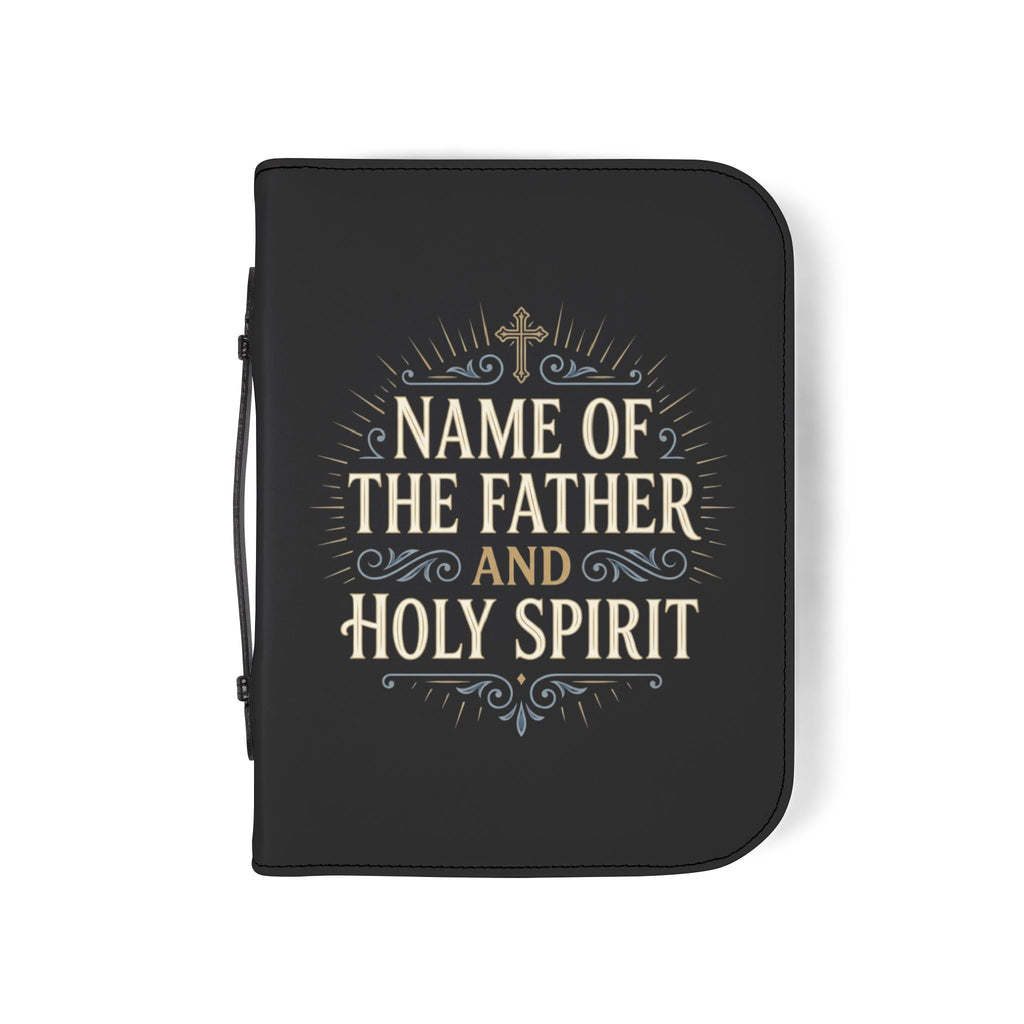 Bible Cover — "Name of the Father and Holy Spirit" Zippered Scripture Protector