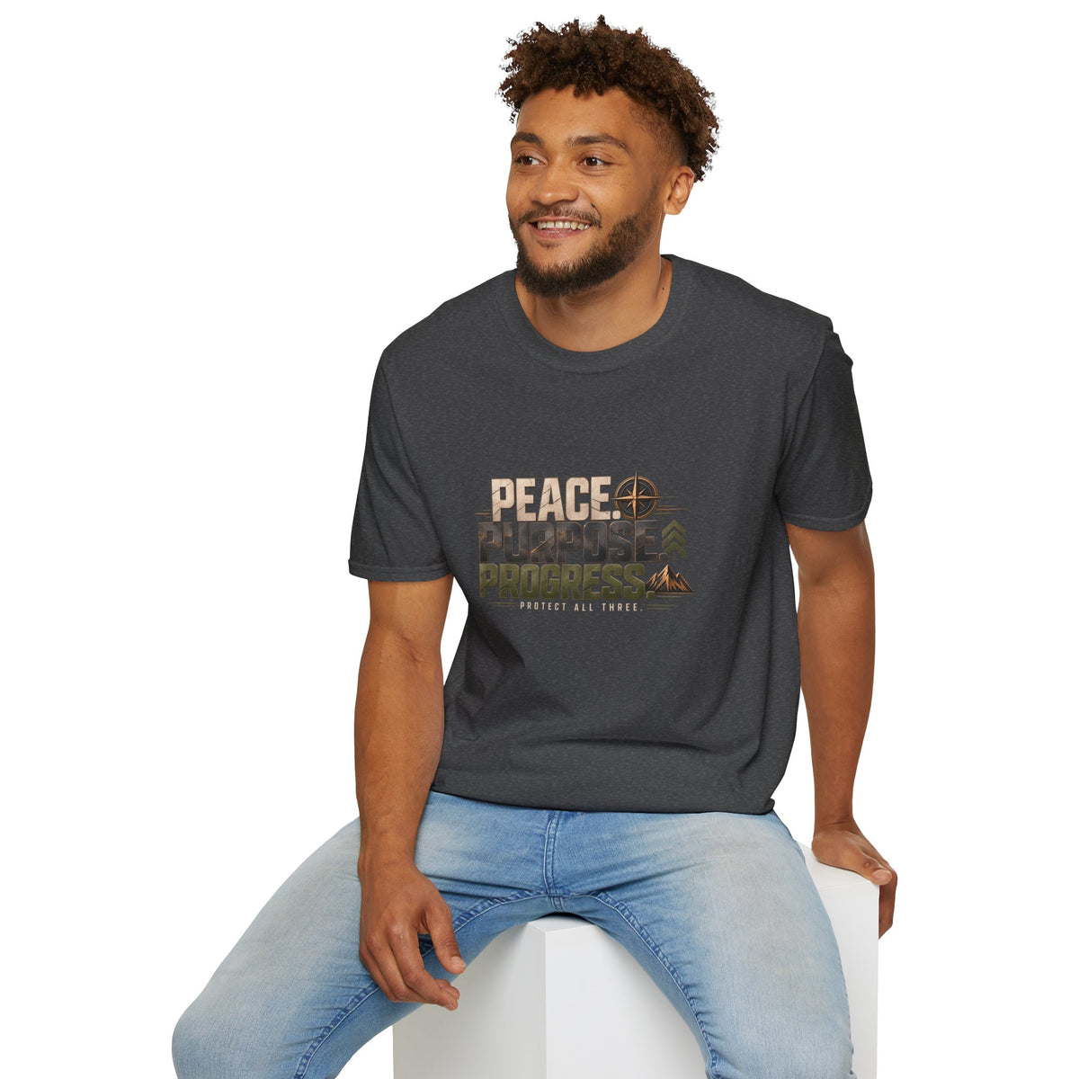 Peace Purpose Progress T-Shirt — Motivational Graphic Tee