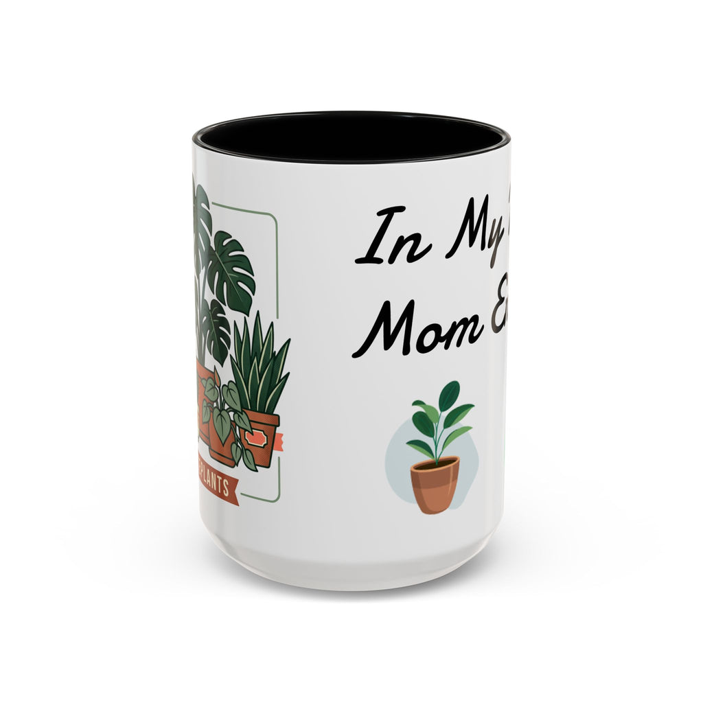 Plant Mom Coffee Mug – "In My Plant Mom Era" Accent Mug with Cute Potted Plants