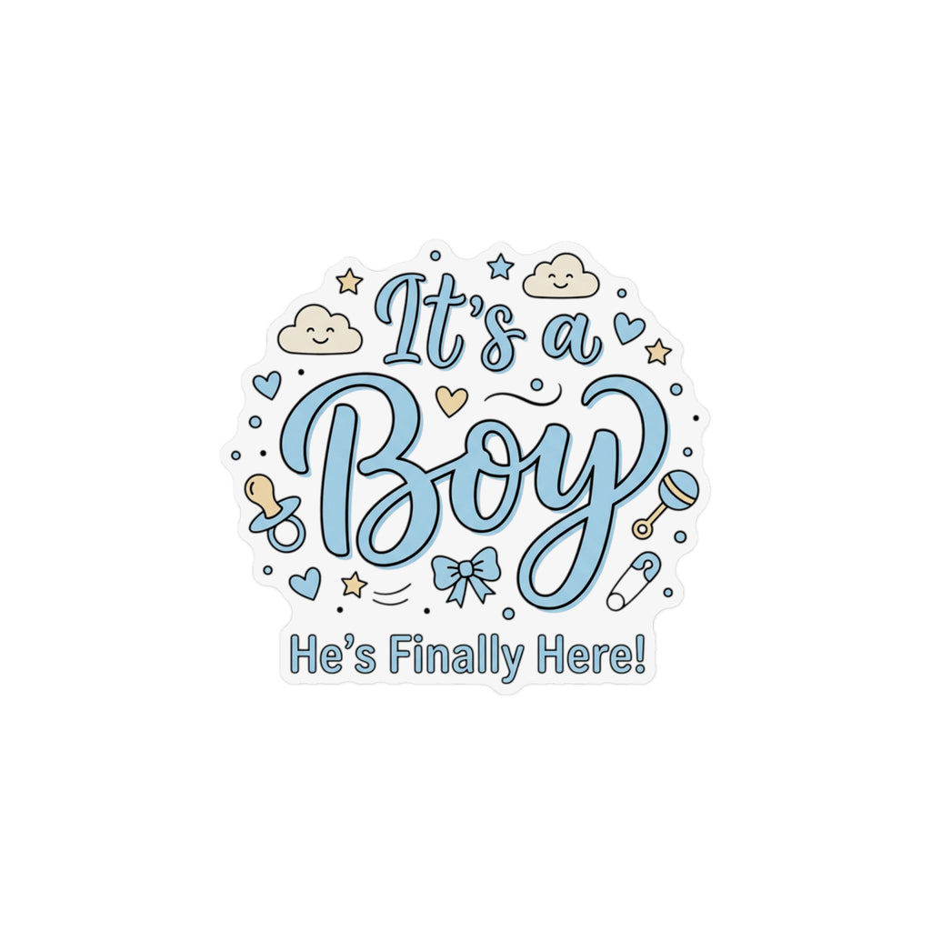 It's a Boy Custom Shape Magnet — Baby Shower Announcement & Gender Reveal Favor