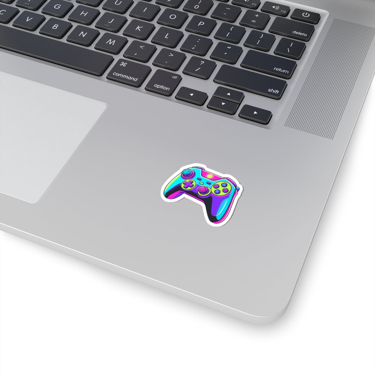 Gaming Controller Kiss-Cut Sticker — Neon Retro Video Game Decal