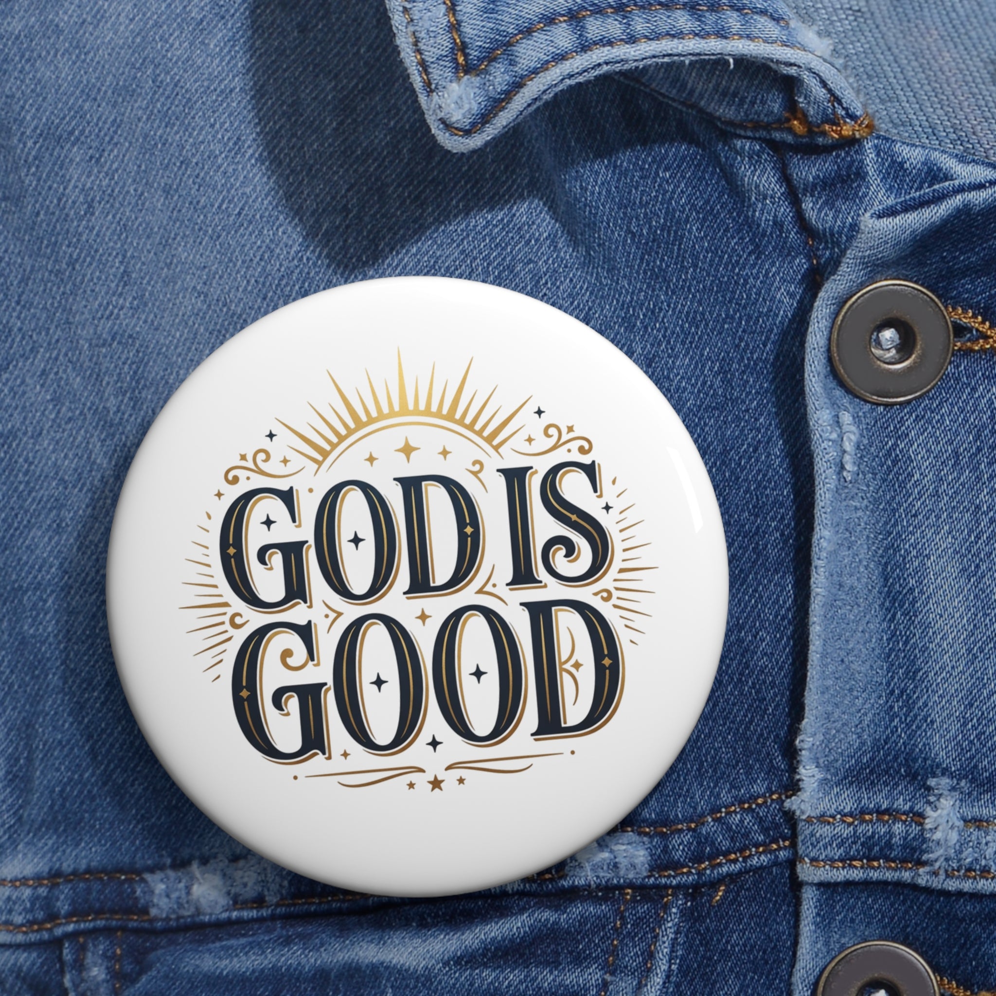 God Is Good Pin Button – Faith-Inspired Christian Badge