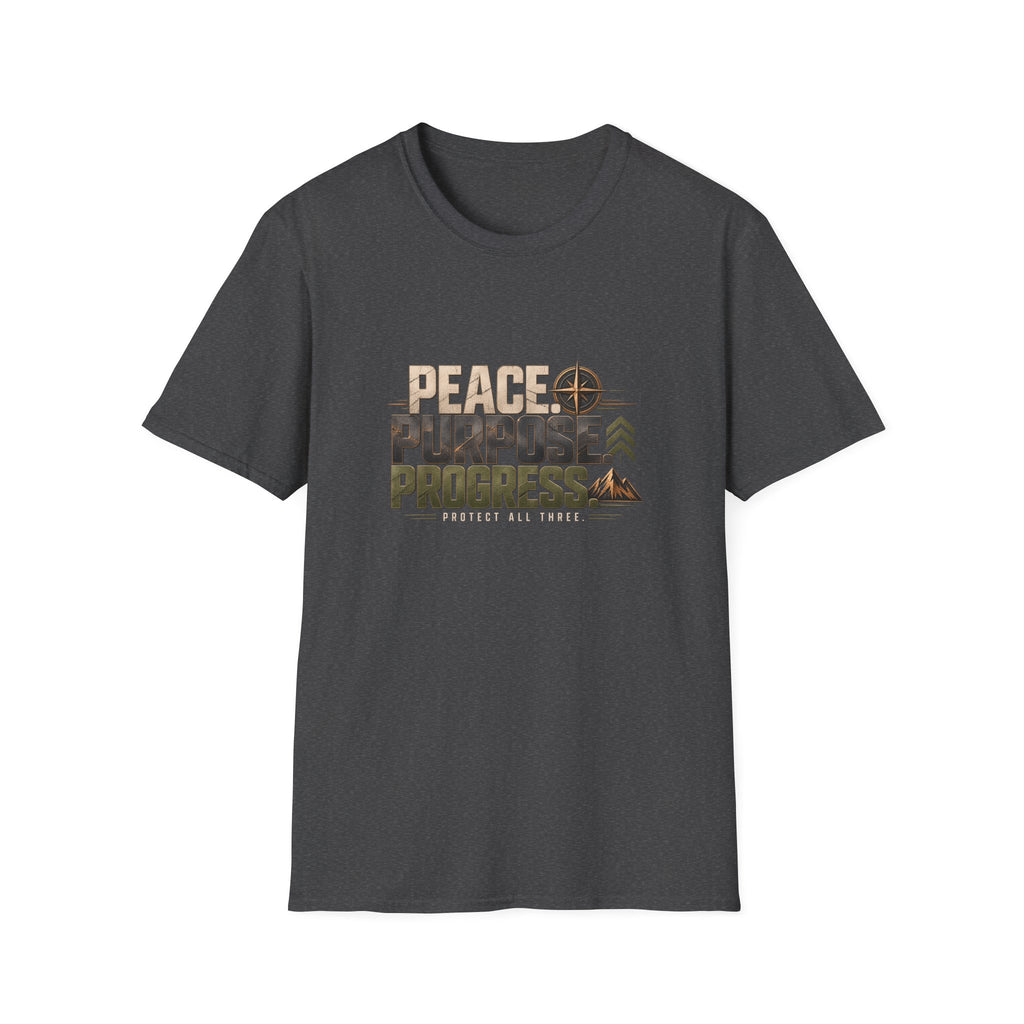 Peace Purpose Progress T-Shirt — Motivational Graphic Tee