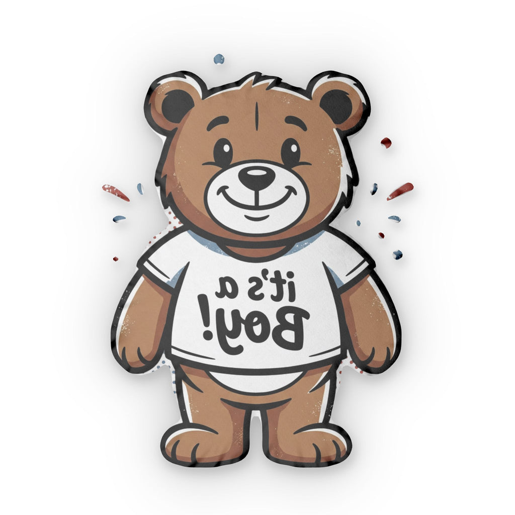 It's a Boy Bear Shaped Pillow — Cute Newborn Nursery Gift