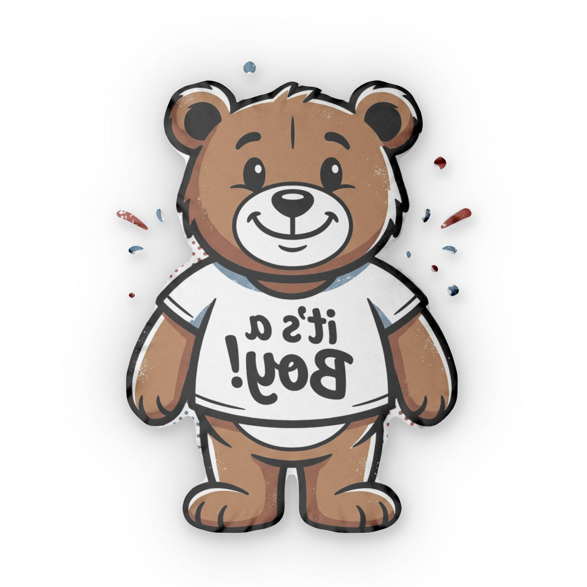 It's a Boy Bear Shaped Pillow — Cute Newborn Nursery Gift