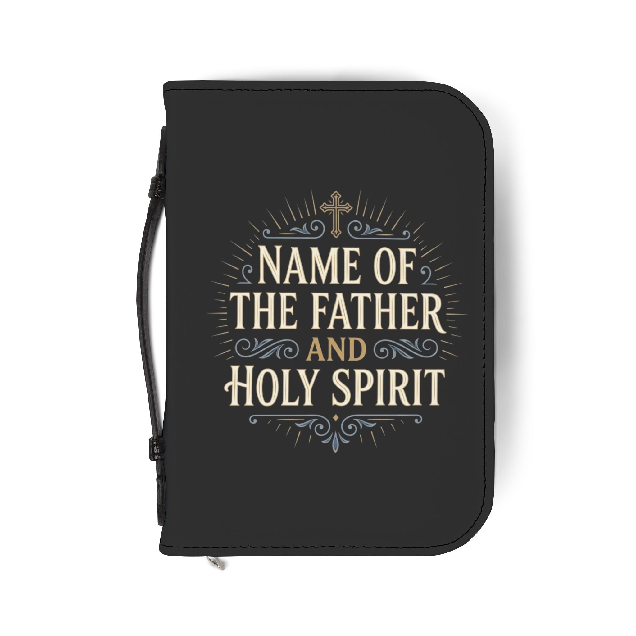 Bible Cover — "Name of the Father and Holy Spirit" Zippered Scripture Protector