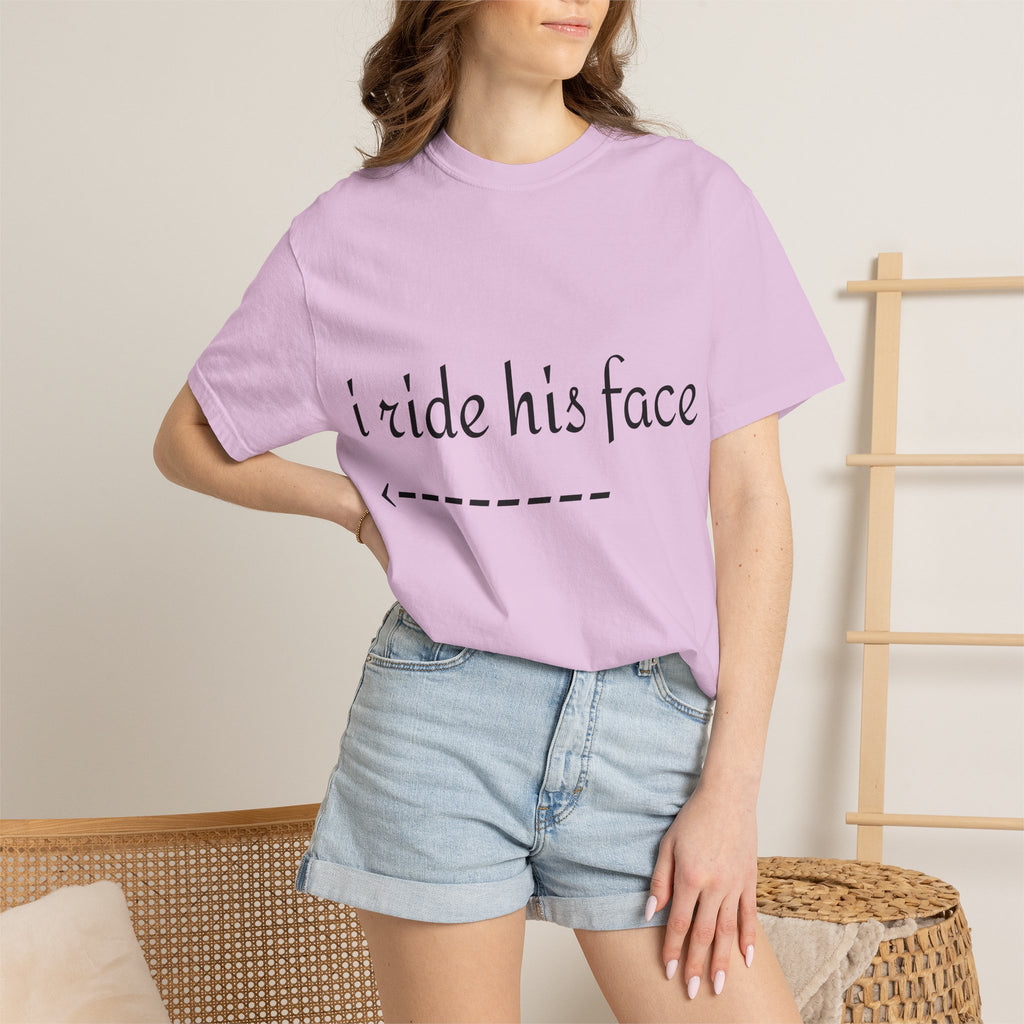 Graphic T-Shirt — "I Ride His Face / He's Mine" Couples Tee