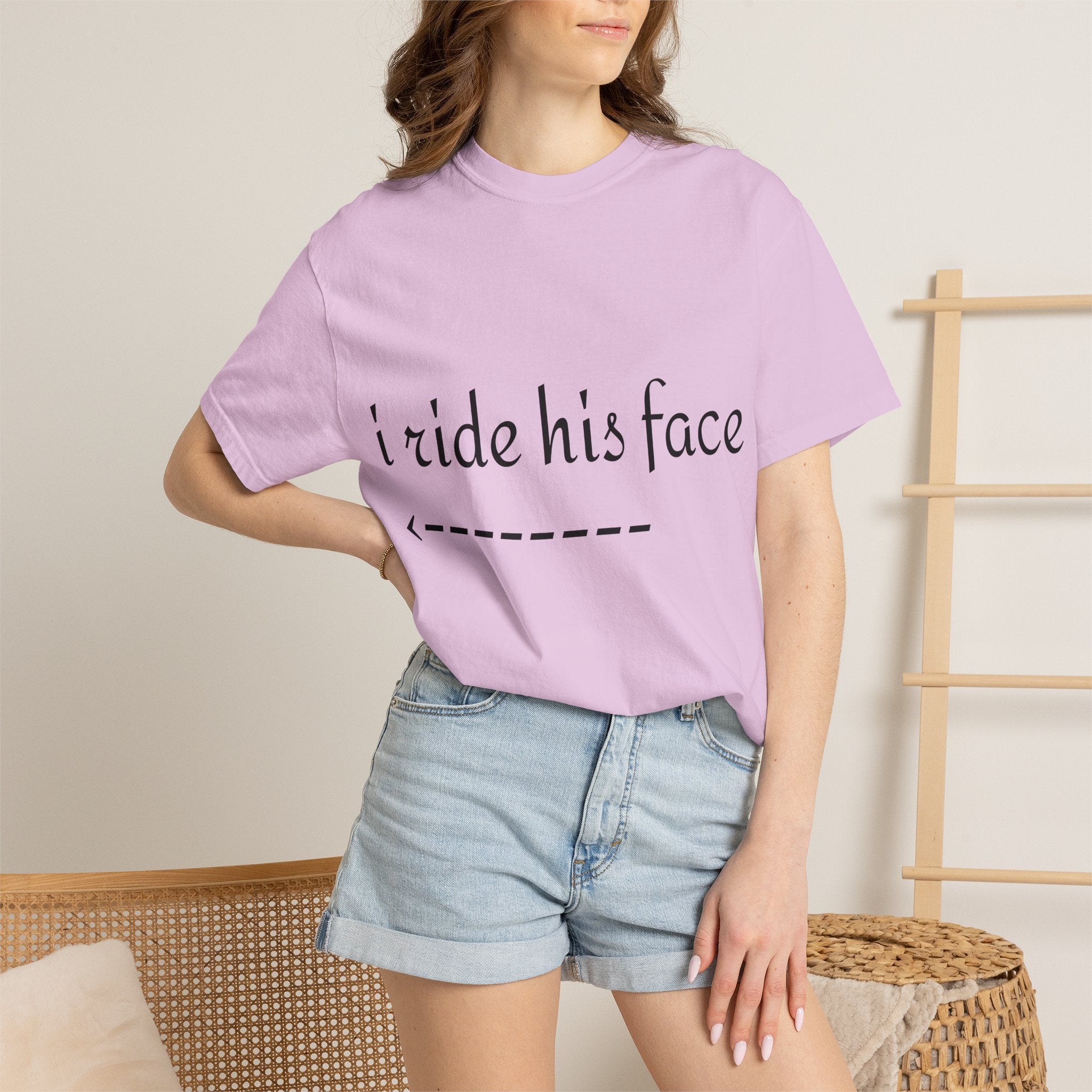 Graphic T-Shirt — "I Ride His Face / He's Mine" Couples Tee